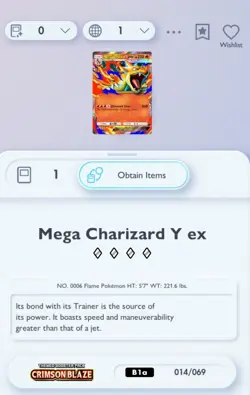 Pokemon TCG Mega-Charizard-EX Evolutions Holo Rare Card 13/106 Crimson Dive - Image 2