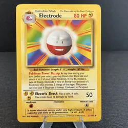 Electrode 21/102 Base Set Rare Non-Holo Vintage Pokemon TCG Card - Image 1