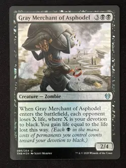 1x MTG Gray Merchant of Asphodel (Foil) - Theros Beyond Death (THB) #99 - Magic - Image 1
