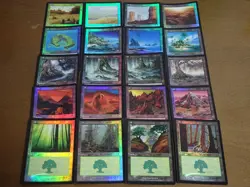 FOIL Lands lot Invasion Japanese x20 mtg SP,MP [FC] A - Image 1