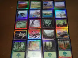 FOIL Lands lot Odyssey Japanese x20 mtg SP,MP [FC] A - Image 1