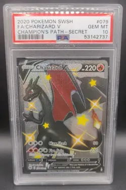 Charizard V (Secret) 79/73 Champions Path Holo PSA Gem Mint 10 Pokemon TCG. - Image 1