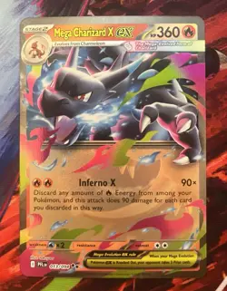 Mega Charizard X EX 013/094 Double Rare Pokemon TCG Phantasmal Flames NM - Image 1
