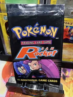 Pokemon TCG Team Rocket Booster Pack *Empty* Vintage WOTC 1999 - 2000 - Image 1