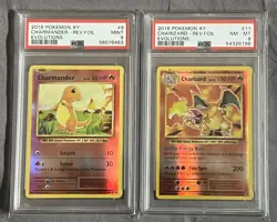 Pokemon XY Evolutions Charizard & Charmander Reverse Holo PSA Graded - Image 1