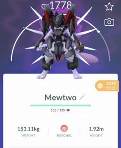 Pokemon Go PTC Acc, Guaranteed Lucky Armor Mewtwo - Image 1