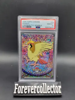2000 Pokemon Topps Chrome Pidgeot Sparkle PSA 10 #18 Holo - Image 1