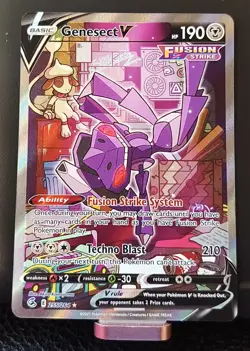2021 Pokemon -Genesect V (Alternate Full Art) 255/264 Swsh08: Fusion Strike Holo - Image 1