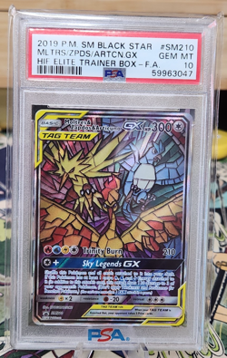 Pokemon Moltres Zapdos Articuno Hidden Fates ETB Promo SM210 PSA 10 Gem Mint - Image 1