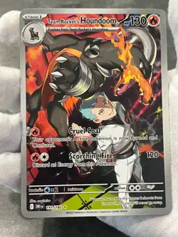 Pokemon TCG Team Rocket's Houndoom 191/182 Illustration Rare Holo NM - Image 3