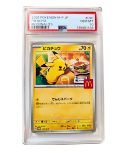 PSA 10 Pikachu 020/M-P McDonald's Promo Japanese Pokemon 2025 - Image 1