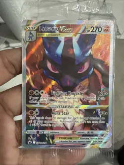 Pokemon TCG Lucario VSTAR SWSH291 Black Star Promo Full Art SEALED - Image 1