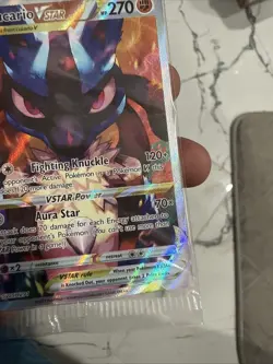 Pokemon TCG Lucario VSTAR SWSH291 Black Star Promo Full Art SEALED - Image 4