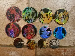 Pokemon TCG Coins Lot ×10 Charizard Pikachu Mew Raikou Suicune - Image 1