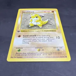 Pokemon 1st Edition Base Set Shadowless Sandshrew 62/102 NS1 - Image 3