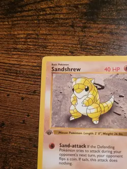 Pokemon Sandshrew Base Set 1st Edition Shadowless 62/102 NM - Image 5