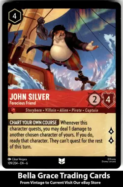 John Silver #109/204 Azurite Sea Disney lorcana Uncommon - Image 1