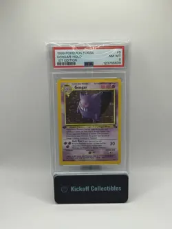 PSA 8 Gengar Holo 1st Edition #5 1999 Pokemon Fossil NM-MT 5/62 - Image 1