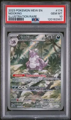 PSA 10 Nidoking - 174/165 - 151 English - Pokemon - Read Description - Image 1