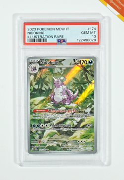 Pokemon PSA 10 Nidoking #174 MEW IT 151 Illustration Rare 2023 Italiano - Image 1