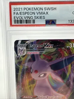 Pokemon TCG: Espeon VMAX 065/203 SWSH07: Evolving Skies Holo PSA 10 - Image 3