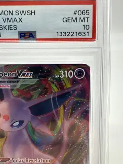 Pokemon TCG: Espeon VMAX 065/203 SWSH07: Evolving Skies Holo PSA 10 - Image 4