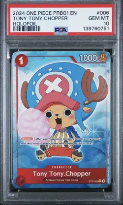 2024 One Piece PRB01-Premium Booster ST01-006 Tony Chopper Full Art PSA 10 Card - Image 1