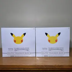 2 Sealed Pokemon 25th Anniversary Celebrations Elite Trainer Boxes ETB New 2021 - Image 1