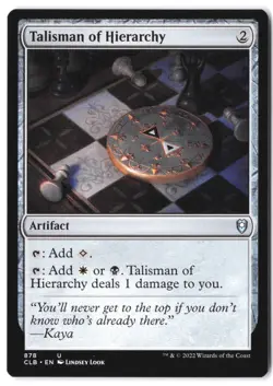 Talisman of Hierarchy 878 CLB MTG NM - Image 1
