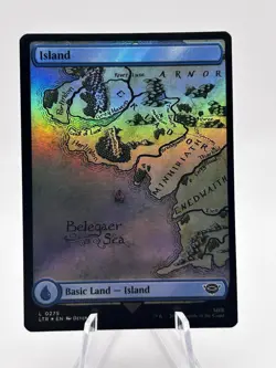 Island 0275 Foil Lord of the Rings LTR MTG LP - Image 1