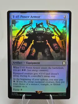 T-45 Power Armor FOIL X1 PIP MTG Fallout FB3 - Image 1