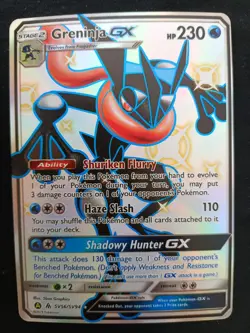 Pokemon Card - Greninja GX - SM Hidden Fates - Shiny Vault - SV56/SV94 - M/NM - Image 1