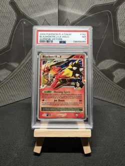 Pokemon Card Platinum Supreme Victors Blaziken LV X 2009 Holo 142/147 PSA 7 - Image 1