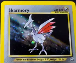 NM Skarmory 13/111 Neo Genesis Holo Swirl Unlimited Vintage WotC Pokemon TCG - Image 4