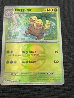 2025 Pokemon Prismatic Evolutions #2 Exeggutor MASTER BALL Reverse Holo Card - Image 3