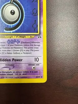 Unown [D] - 1st Edition - 47/75 Neo Discovery - Pokemon TCG - 2001 (LP+) - Image 5