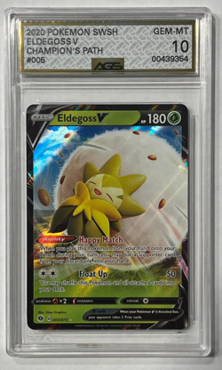 POKEMON CARD: Eldegoss V 05/73 Champions Path Holo AGS Graded 10 Gem Mint - Image 1
