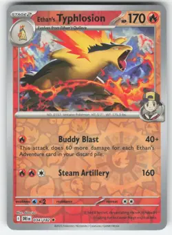 Ethan's Typhlosion Reverse Holo Rare SV10: Destined Rivals 034/182 Pokemon - Image 1
