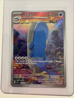 2025 Pokemon SV Journey Together Wailord 162/159 Illustration Rare IR NM/Mint - Image 1
