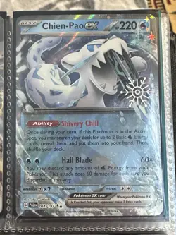 2023 Pokemon TCG Chien-Pao ex Holo Double Rare 061/193 PAL Snowflake Stamped - Image 1