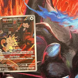 Pokemon Team Rocket's Meowth 203/182 Illustration Rare Holo Sv10 70 HP - Image 5