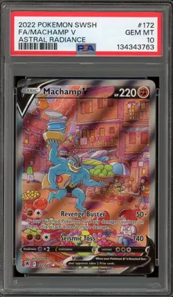 Pokemon Machamp V Astral Radiance Full Alt Art #172 PSA 10 Gem Mint - Image 1