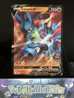 Pokemon Card Lucario V 146/264 Fusion Strike Half Art Holo Ultra Rare NM - Image 1