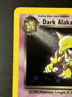 Dark Alakazam 1/82 Holo Rare Unlimited Team Rocket Pokemon Wotc Holo Swirl! Nm - Image 2