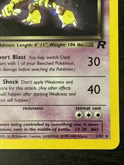 Dark Alakazam 1/82 Holo Rare Unlimited Team Rocket Pokemon Wotc Holo Swirl! Nm - Image 4