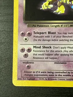 Dark Alakazam 1/82 Holo Rare Unlimited Team Rocket Pokemon Wotc Holo Swirl! Nm - Image 5