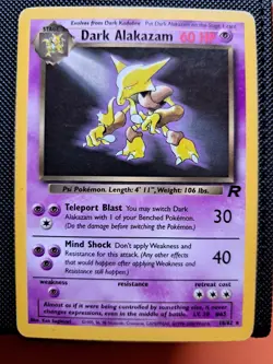 Dark Alakazam 1/82 Team Rocket Non Holo Rare Pokemon Card NM - Image 2
