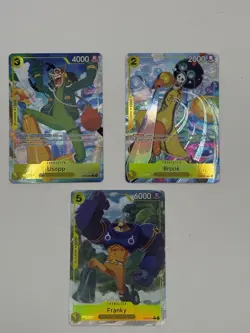One Piece CCG ST29 Egghead Starter Deck Alternative Art Bundle 3 Cards - Image 1