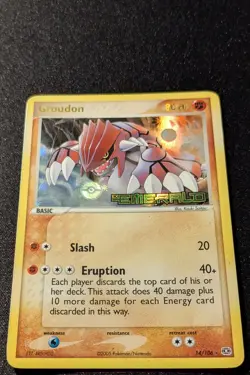 Pokemon EX EMERALD - #14/106 Groudon - Reverse Holo - ENG - Moderately Played - Image 4