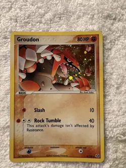 Groudon 5/106 EX Emerald Holo Rare Pokemon Card Delta Species - LP - Image 2